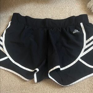 Adidas Women's Black and White Athletic Shorts